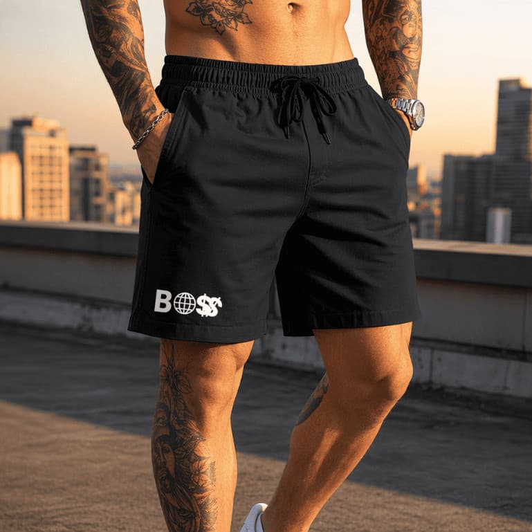 Bermuda Tactel Short Mauricinho Masculino Chefe ssoB Academia Corrida Treino