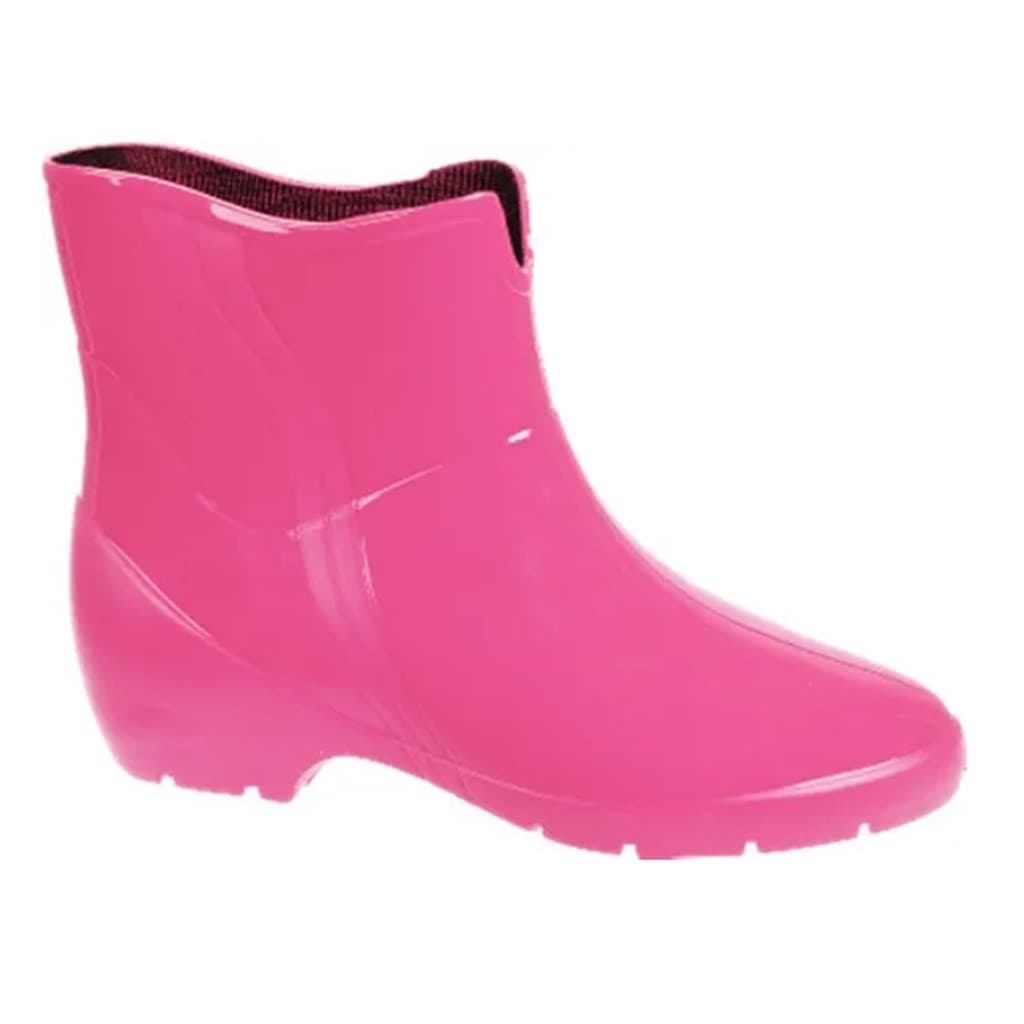 Galocha Pat Rosa Emborrachada Jadim\chuva CANO CURTO CHUVA LIMPEZA