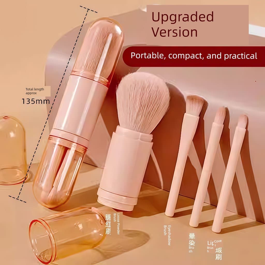 | 【kit pincel maquiagem profissional】 | ♭Pincel de pó solto cabelo macio maquiagem artista dedicado quatro-em-um conjunt