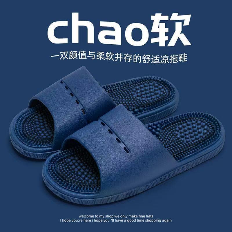 Chinelos masculinos high-End 2026 novo estilo de alta aparência chinelos masculinos casa interior pé acupuntura banheiro