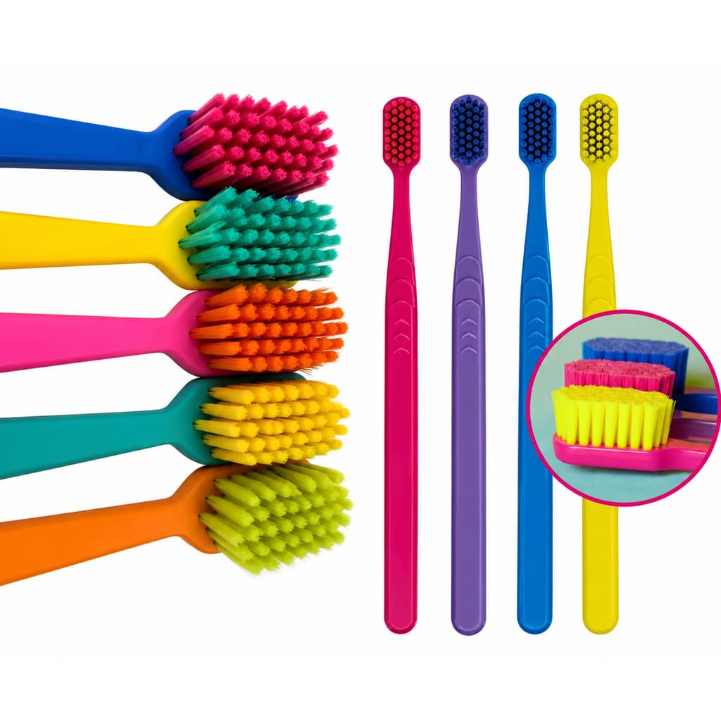 Pack Com 3 Escovas Dentais SQ Extra Macias e Finas Cores Sortidas similiar Curaprox