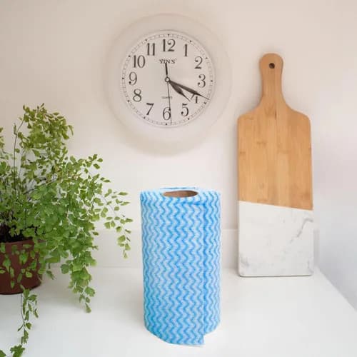 Rolo Pano Limpa Absorve Gordura Limpeza Esfrega Suga Flanela Sujeira Papel Toalha Higiene Esponja
