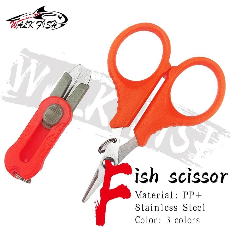 WALK FISH Tesoura Tipo Camarão De Aço Inoxidável Linha Corte Clipper Multiuso Equipamento De Pesca