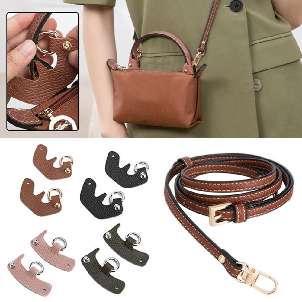 Novos Acessórios De Transformação Para Longchamp Mini Alças De Bolsa Sem Perfuração Alça De Ombro De Couro Genuíno Cross