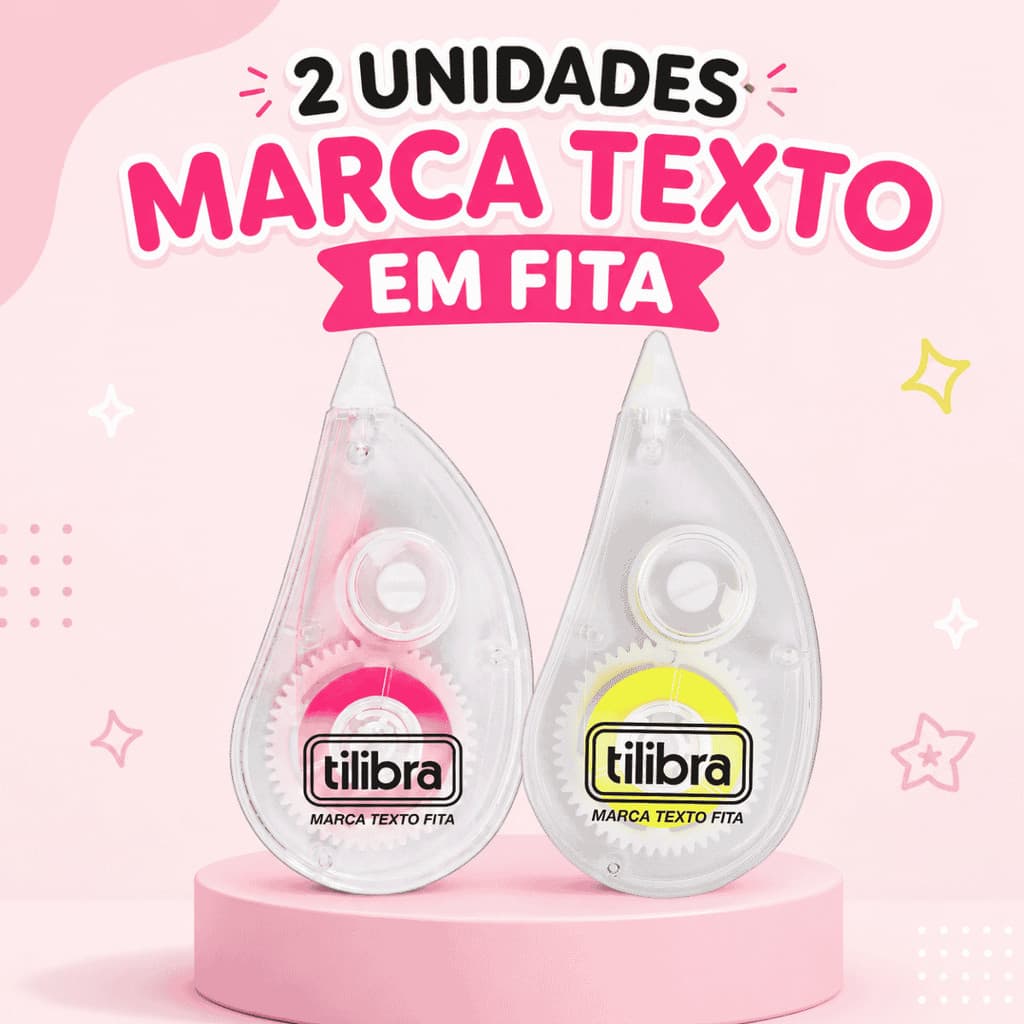 Kit 2 Marca Texto em Fita - 5mmx6m - Tilibra