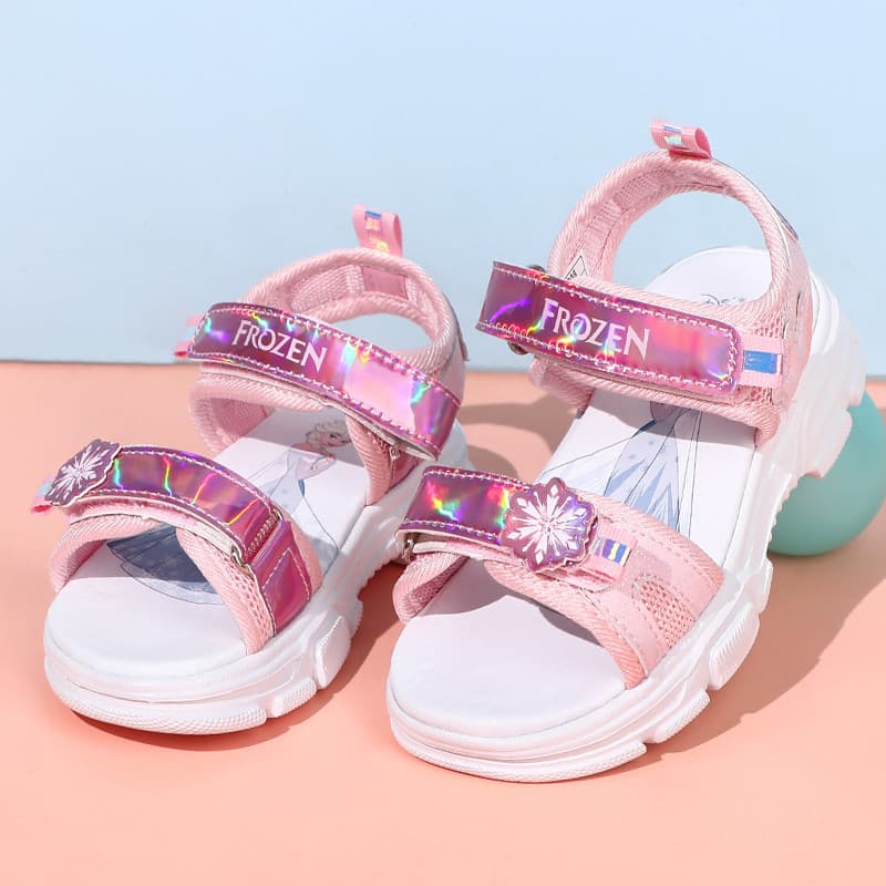 Disney meninas sandálias de verão meninas sapatos princesa Elsa crianças sapatos casuais sola macia antiderrapante