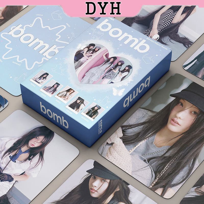 55 cartões ILLIT LOMO, álbum de fotos da coleção BOMB, KPOP RKWI ODDR