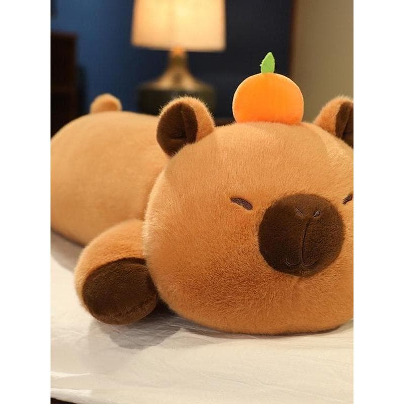 Kapibara Boneca Brinquedo de Pelúcia Capivara Boneca Travesseiro Longo Cama com Pernas Dormindo Abraço Boneca Menina Grá
