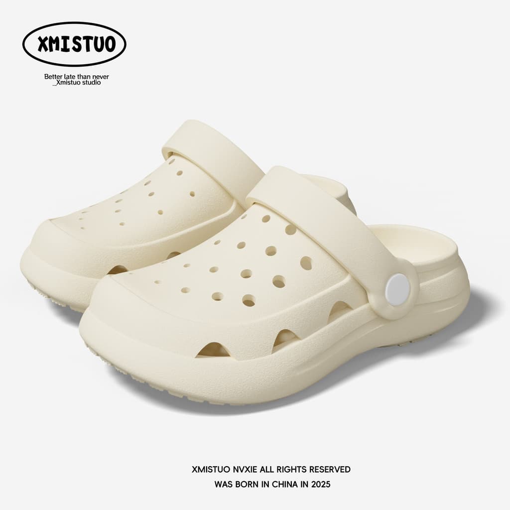 Crianças buraco sapatos meninos meninas verão exterior usar antiderrapante pisando na merda de sola grossa médio grande