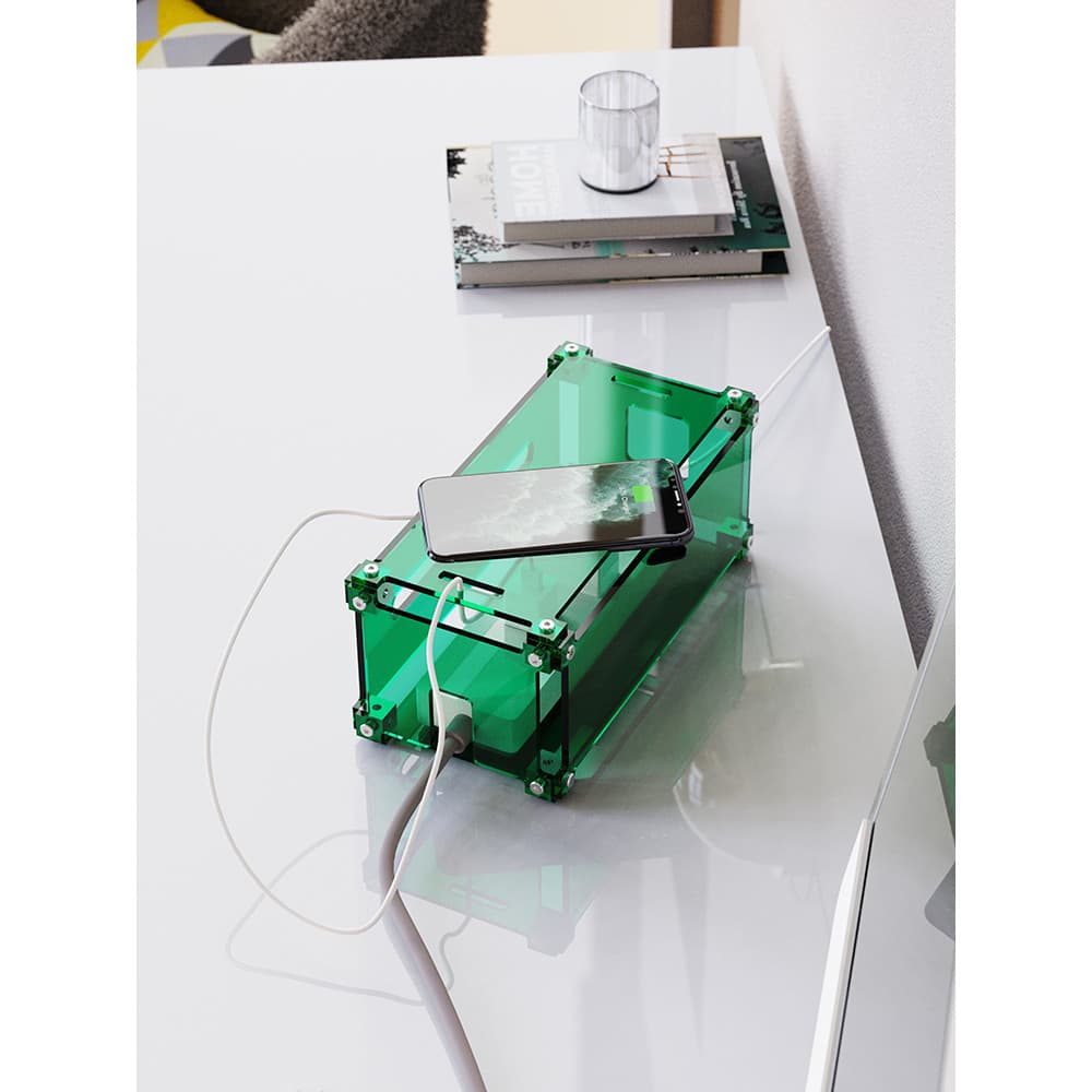 Criativo estilo Industrial tomada caixa de armazenamento tira energia cabo dados fio armazenamento Desktop Hub