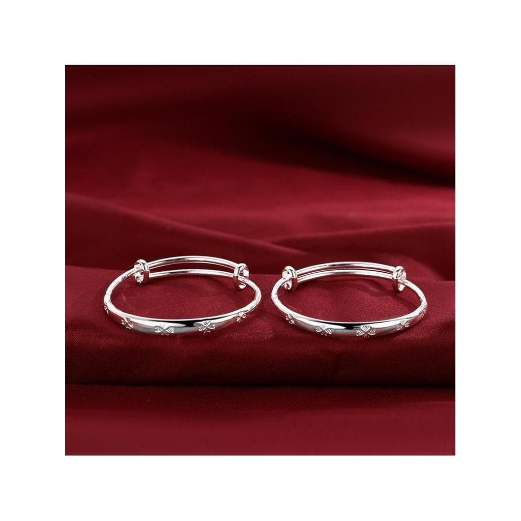 Pulseira banhada a prata para bebês, pulseira de prata para crianças, meninos, meninas, lua cheia, joias de prata, cem d
