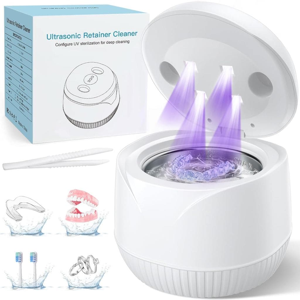 Máquina de Limpeza Ultrassônica para Retentores Dentais: Pod de Limpeza Dental de 45kHz com Temporizador Digital e 200ML