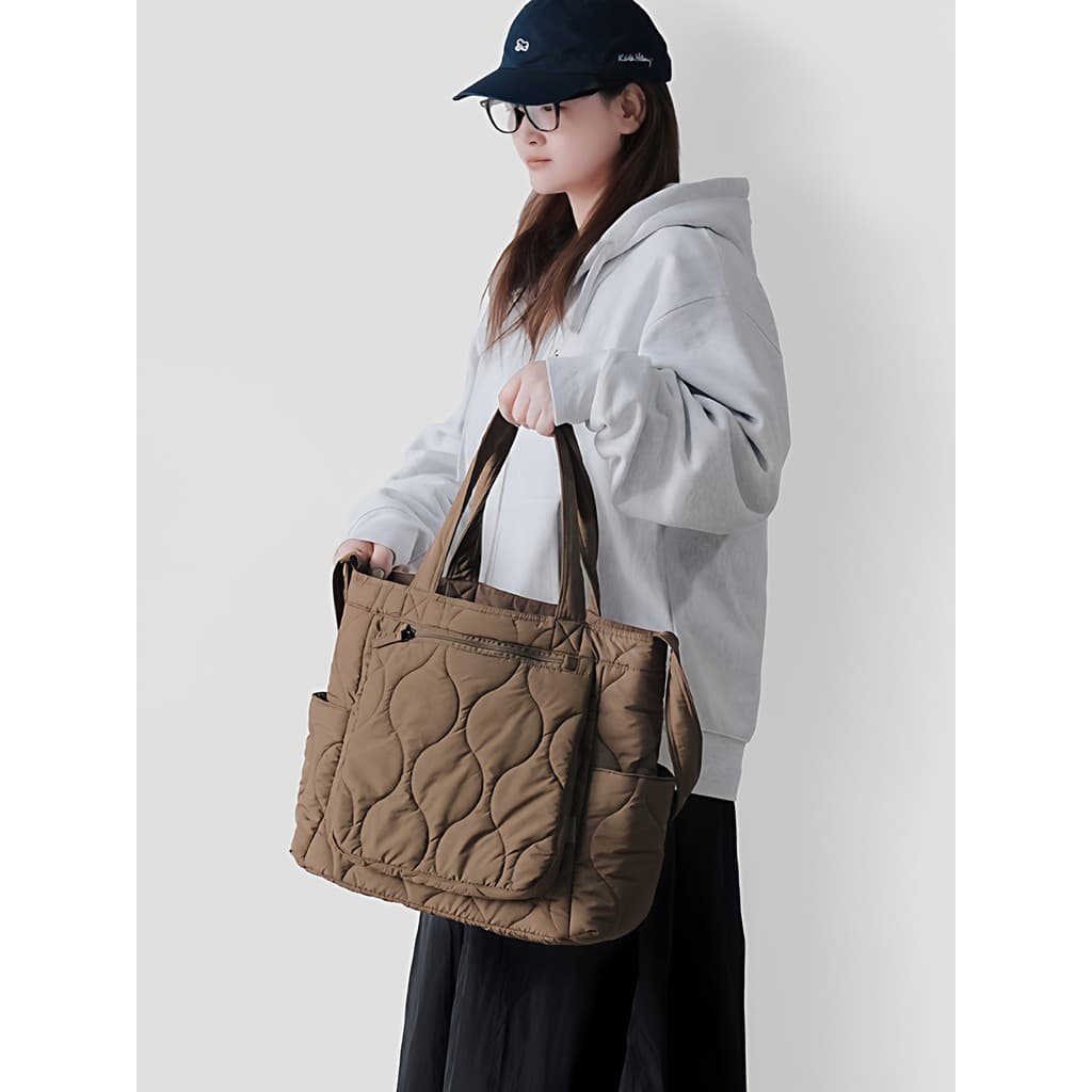 QMINICA Bolsa Tote de grande capacidade feminina leve bolsa de ombro de viagem bolsa macia mensageiro à prova d'ág