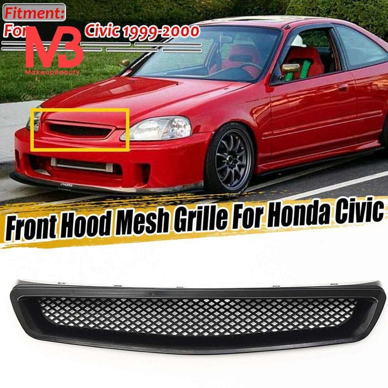 Grelha de Corrida para Capô Frontal de Carro, Honda Civic EK CX DX EX HX LX Type R 1999-2000