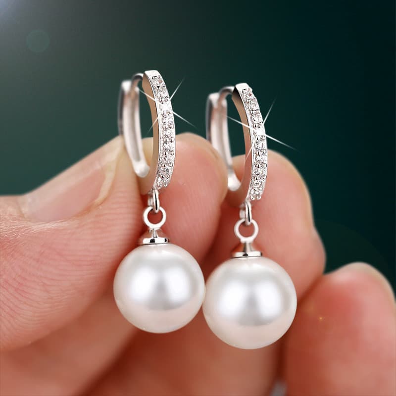 CHSHINE 2024 Brincos de Pérola de Água Doce em Prata Esterlina 925 Joias de Casamento para Mulheres IHR0