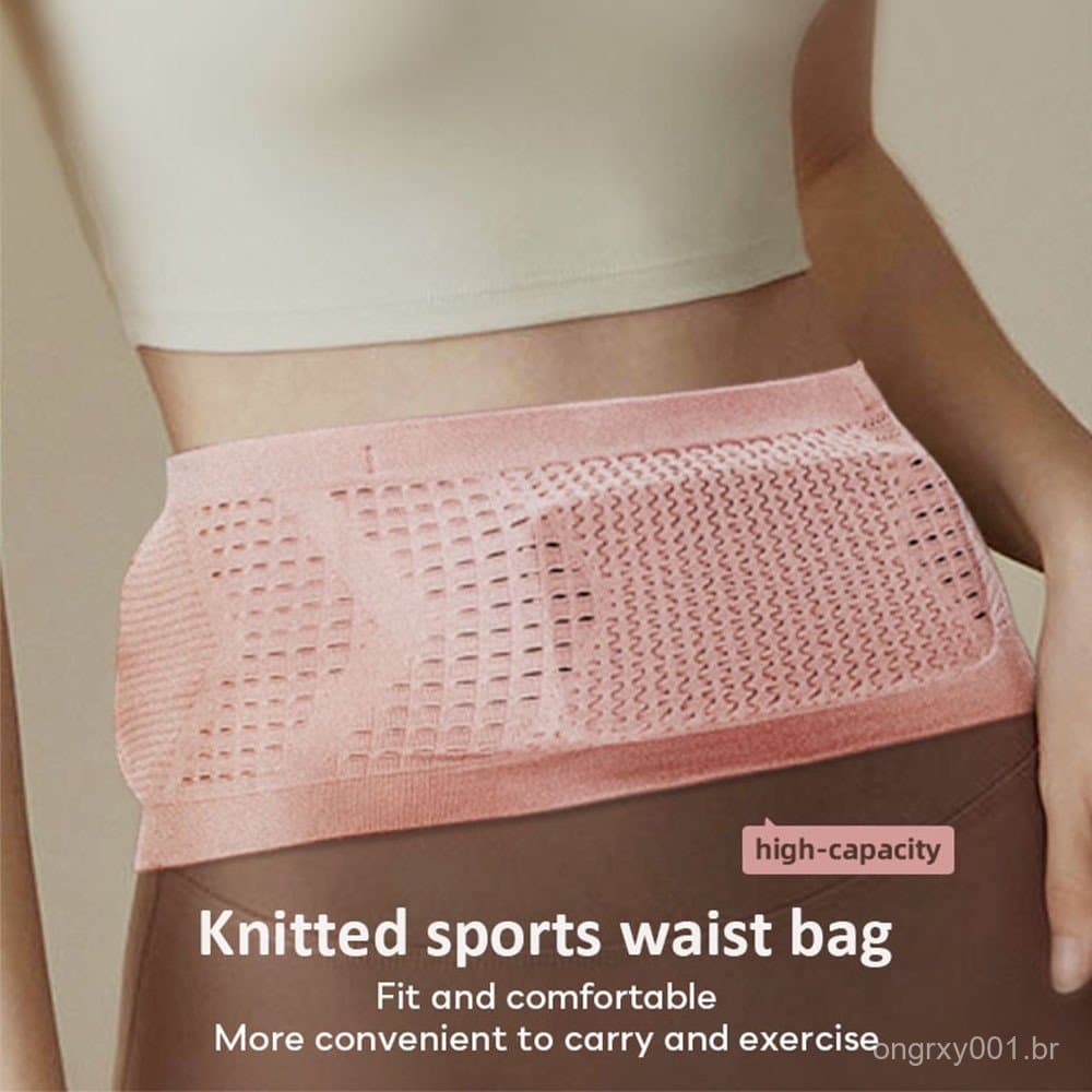 Bolsa de Cintura Esportiva para Homens e Mulheres, Pacote de Cintura Sem Costura para Telefone Celular, Fitness, Corrida