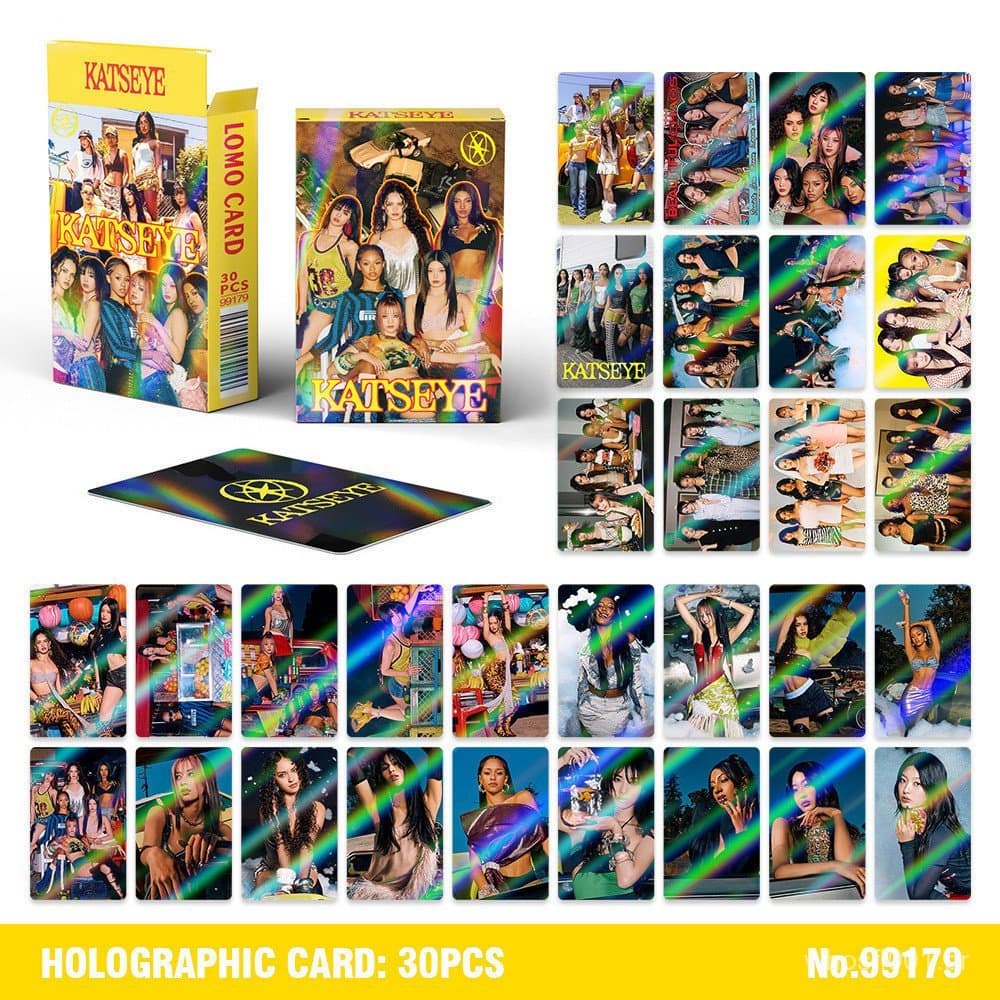 30 Pçs/set Kpop Idol KATSEYE Photocards Laser lomo Cartões Para Coleções De Fãs