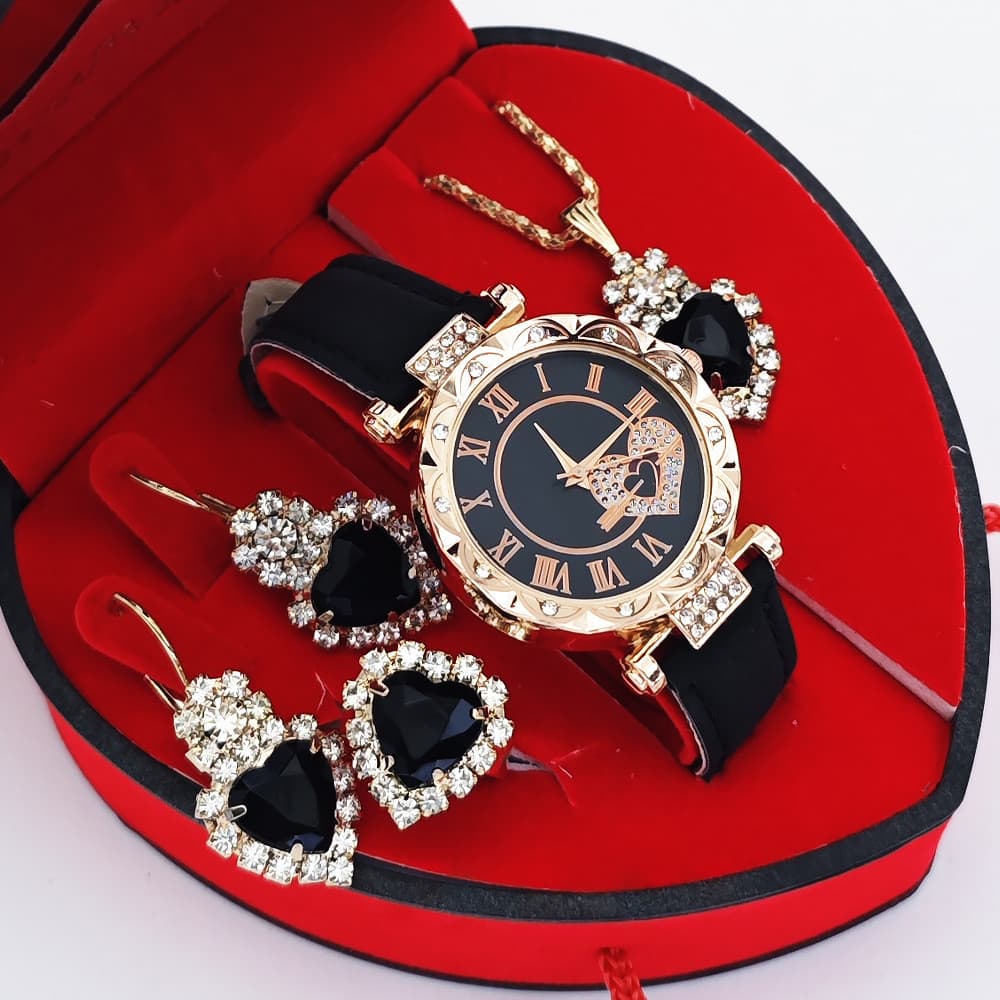 Relógio feminino de alto valor conjunto de jóias moda jóias colar relógio de quartzo relógio feminino jóias relógio femi