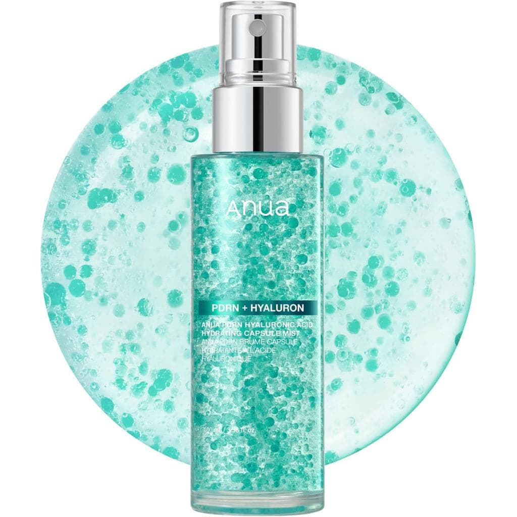 AnuaPDRNC Spray Facial Iluminador com Colágeno, Spray facial hidratante, Efeito de brilho transparente, Adequado para to