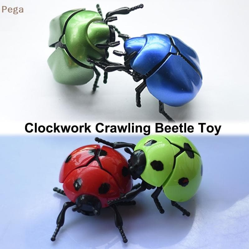 [Pega-t] 1/4 Pcs Criativo Prankster Animado Inseto Brinquedo Modelo Wind Up Beetle Brinquedos Biônicos Scarab Animais De