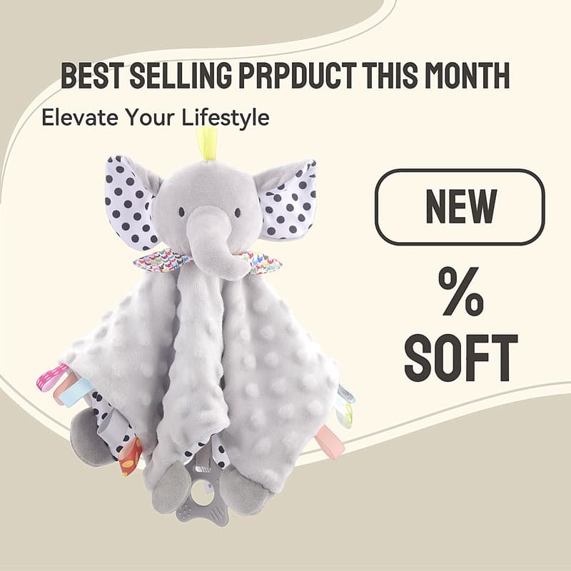 KidSparkFunnyzoo Bebê Toalha Calmante Brinquedo Bebê Ervilhas Calmante Abraço Fantoche Recém-nascido Mordedor Chocalho T
