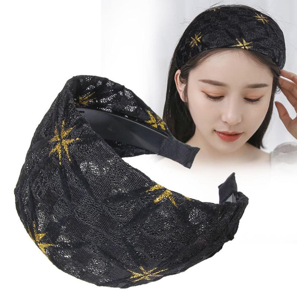 Capa de cocar de cabelo branco bandana feminino All-Match antiderrapante mãe de abas largas imprensa Hairpin Ultra-W