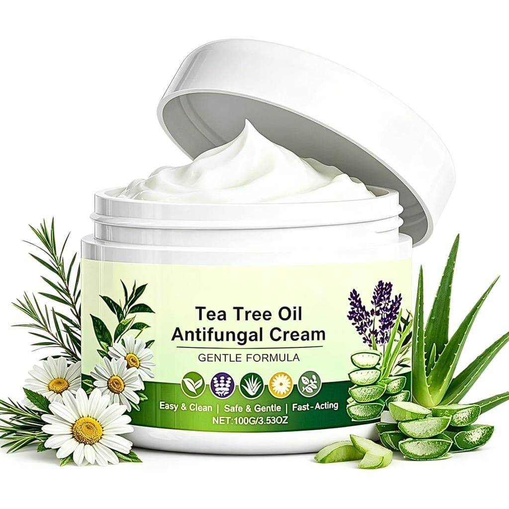 2 unidades de creme de óleo de melaleuca para pele com tendência a fungos, creme de melaleuca para pele com fungos, crem