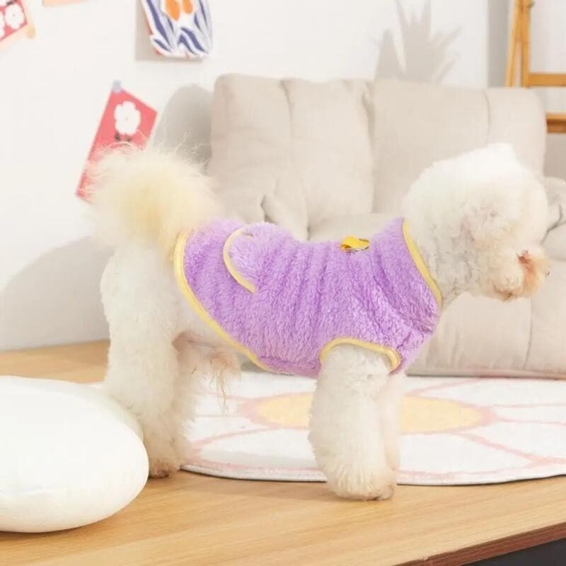 Pulôver Reversível De Pelúcia Para Cães , 2 Pernas , Confortável De Usar Com Anel De Tração , Roupas Macias E Quentes De