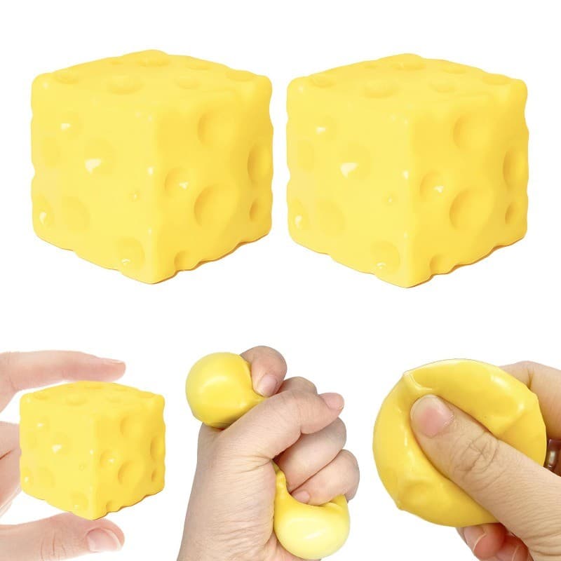 Bonito Queijo Mole Alívio Do Estresse Brinquedo Macio Squeeze Lento Rebote De Descompressão Para Crianças Adultos Presen