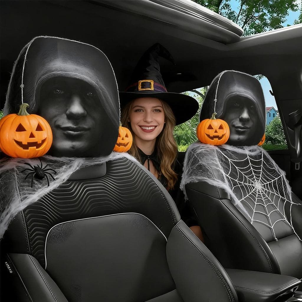 Carro Impresso Capa De Encosto De Cabeça Elástico Automotivo Resto Protetor Halloween Para Veículo SUV Sedan beqaxbr
