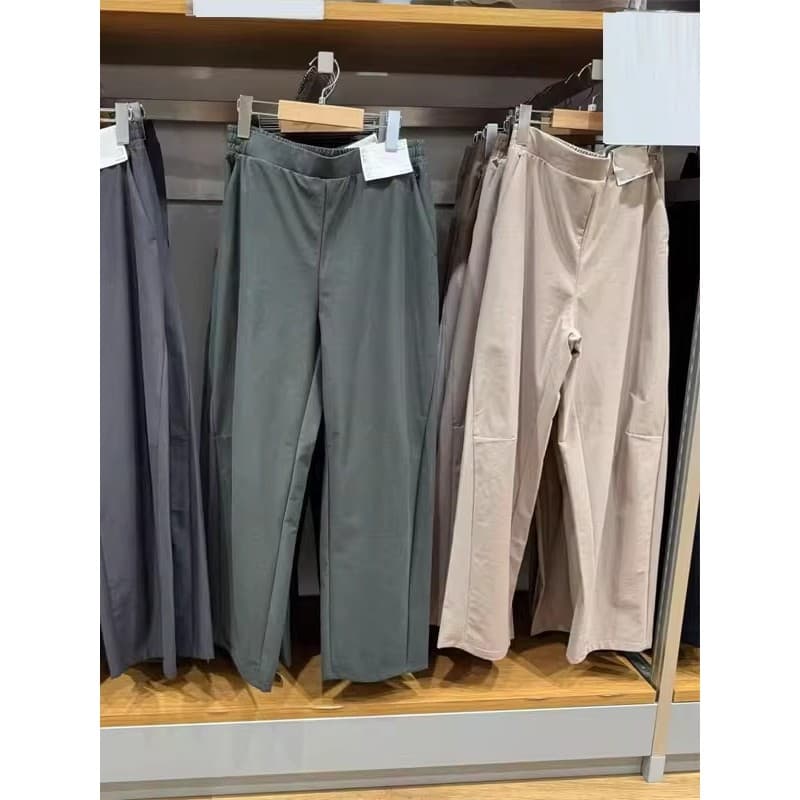 Japonês único feminino malha contorno calças soltas de secagem rápida de secagem rápida absorvente de suor Casual Machet