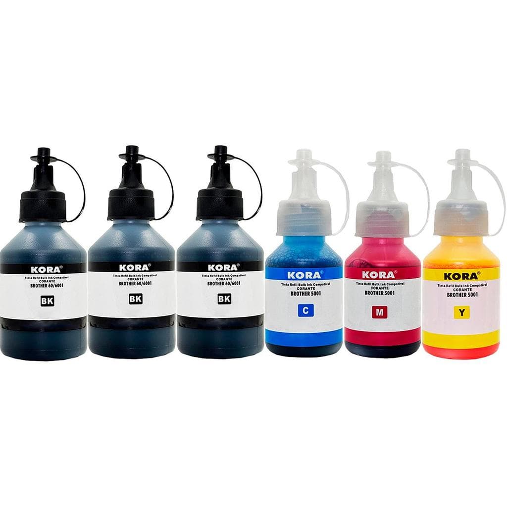 6 Tintas compatíveis Brother Impressoras Series Hl DCP MFC