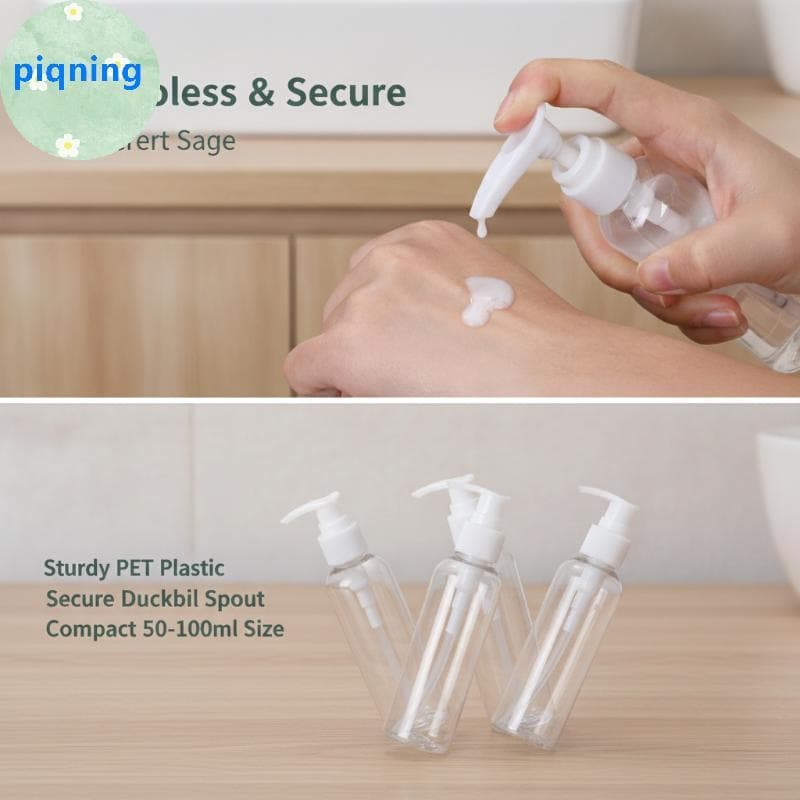 Piqning Recarregável Bomba De Plástico Dispensador Garrafa Grau Alimentício Seguro Recipiente Vazio Para Loção Shampoo B