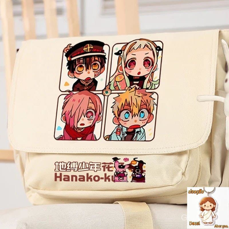 Mochila Anime Jibaku Shounen Hanako-kun Genjaku Sosuke à prova d'água, bolsa de ombro, bolsa para laptop de 14 polegadas