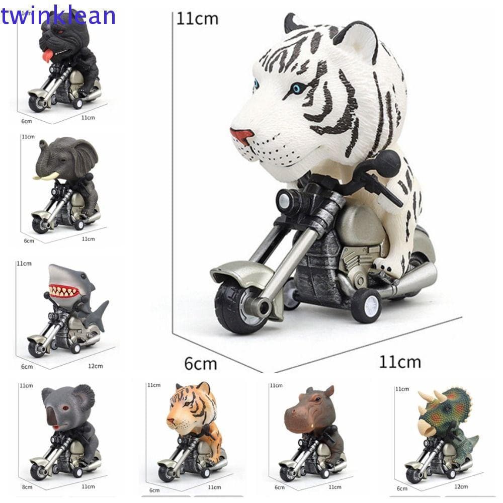 Carro De Inércia Locomotiva De Simulação TWINKLEAN , Motocicleta Pullback Modelo De Dinossauro Animal ,