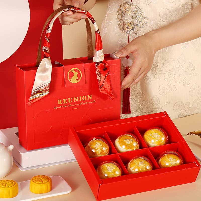 Mid-Autumn Festival mooncake caixa de embalagem caixa de presente High-End portátil mooncake Liuxin mooncake gema de ovo