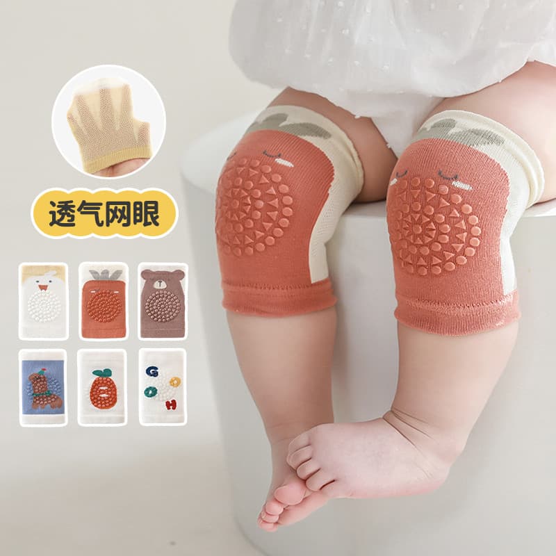 Joelheiras para bebês, estilo fino, ferramenta útil para engatinhar, resistente a choques, crianças pequenas, respirávei