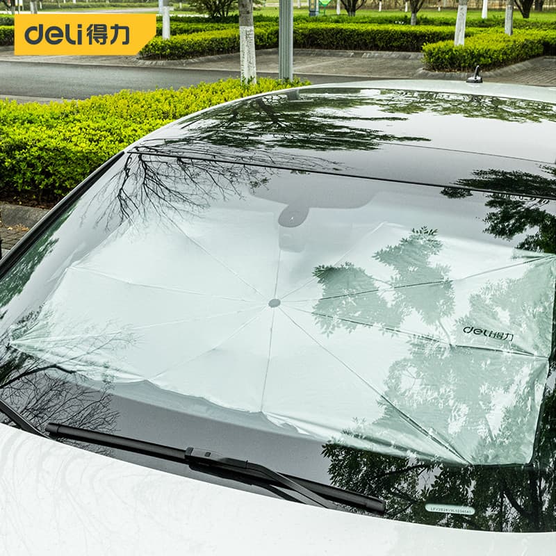 Deli carro pára-sol estacionamento pára-sol janela protetor solar isolamento térmico pára-sol Interior pára-brisa diante