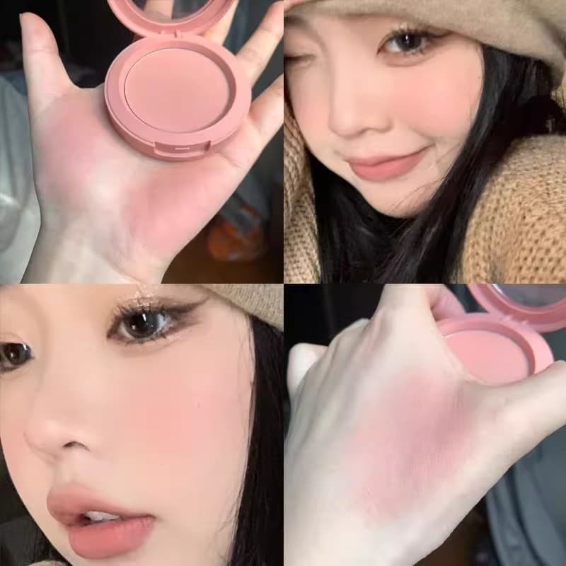 Paleta de Blush monocromático fosco macio feminino baixa saturação cinza rosa cor retrátil sol vermelho expansão cor 202