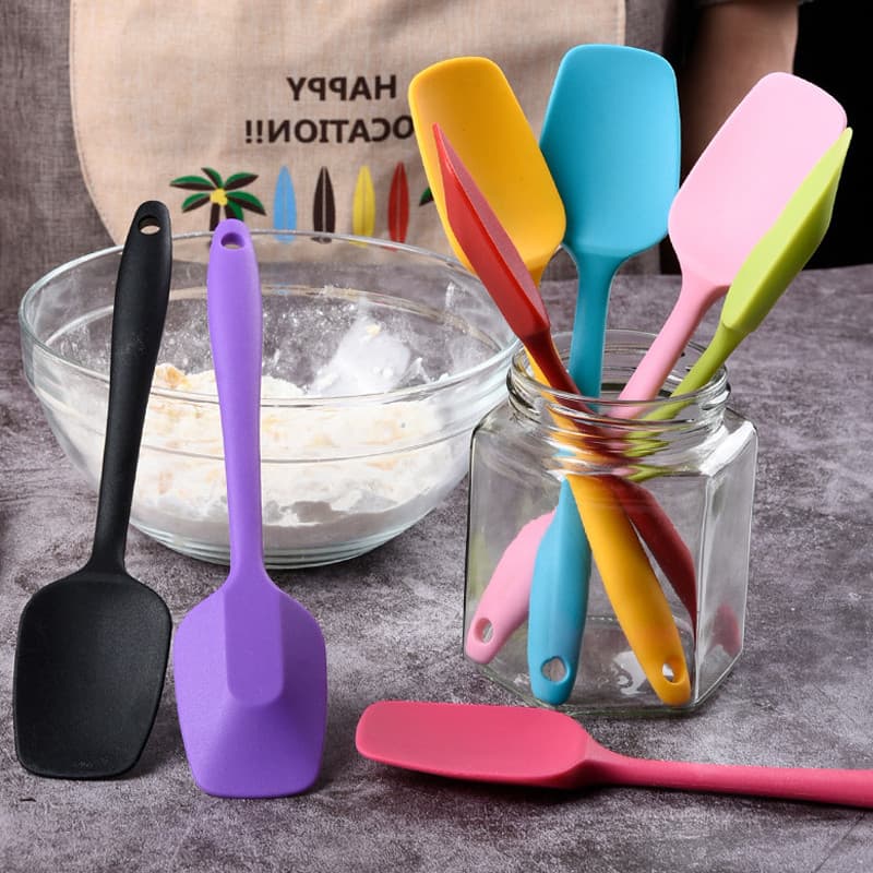 Espátula de cabeça quadrada de Silicone de qualidade alimentar, tamanho pequeno, ferramenta de decoração de cozimento, e