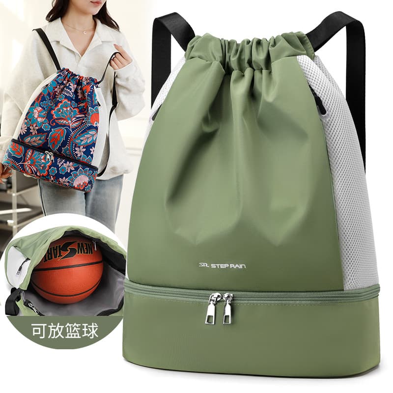 Saco de armazenamento de natação grande capacidade seco molhado separação saco de ginásio feminino High-End esportes gin