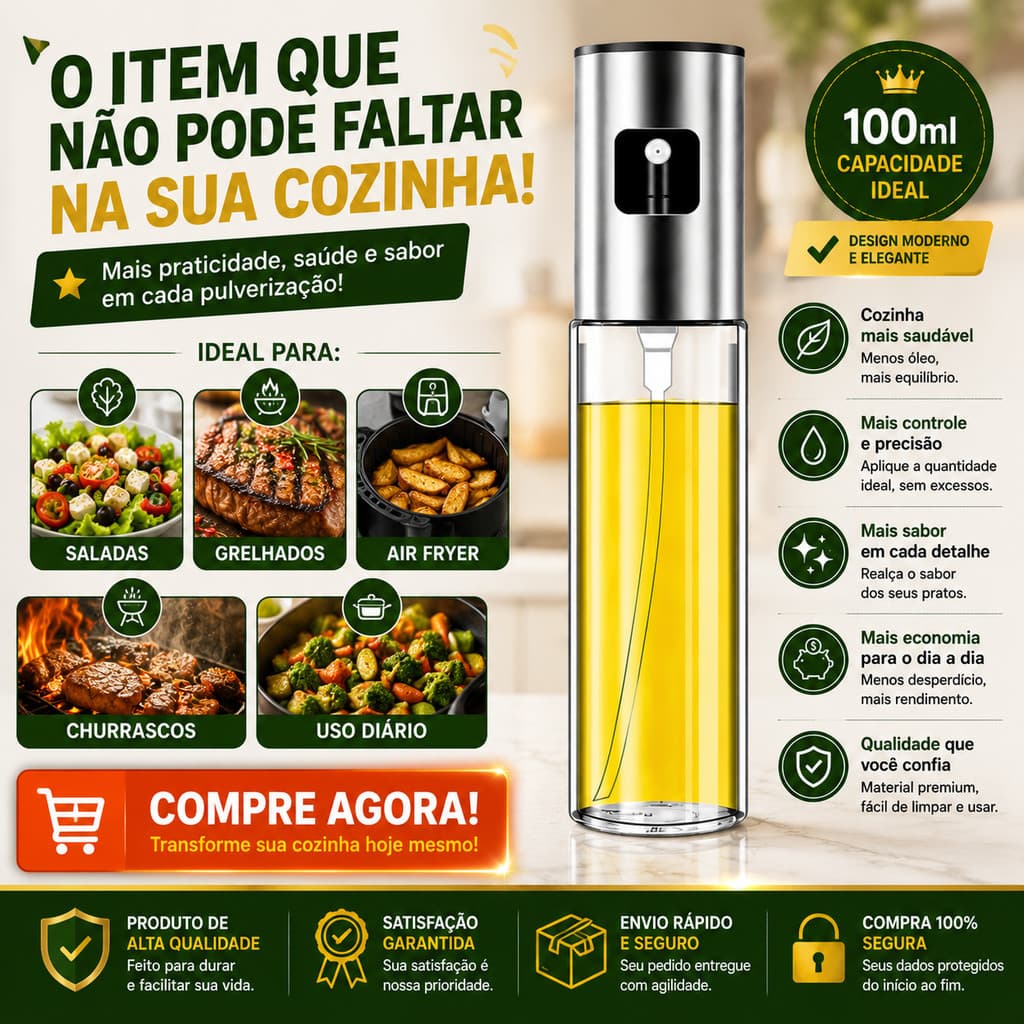100Ml Burrifador De Azeite Vidro,Borrifador Azeite De Cozinha