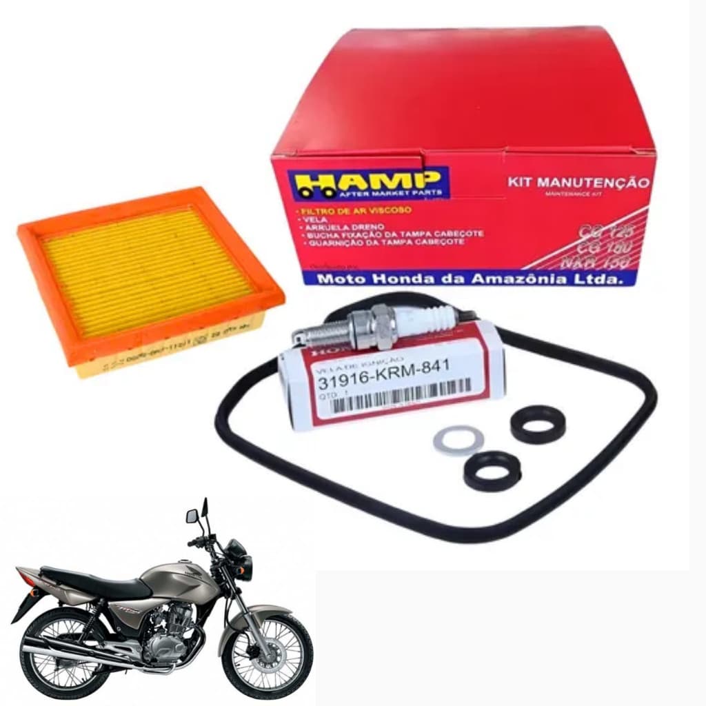 Kit Manutenção e Revisão Fan125 2009 a 2013 Fan150 e  Titan150 2009 a 2013 Nxr Bros150 Original Hamp Honda H0610-KWG-911