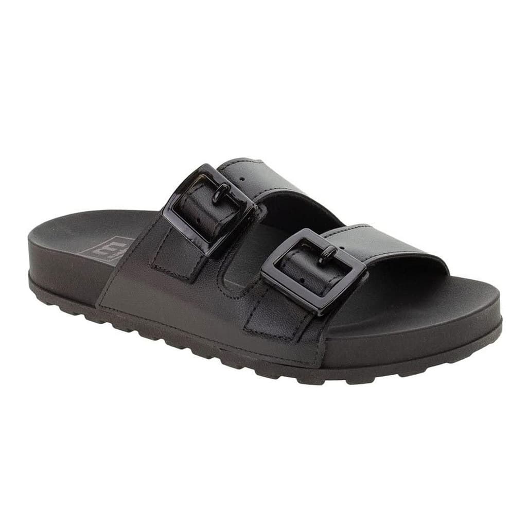 Tamanco Moleca Feminino Preto Fecho Ajustável Ultraleve Original