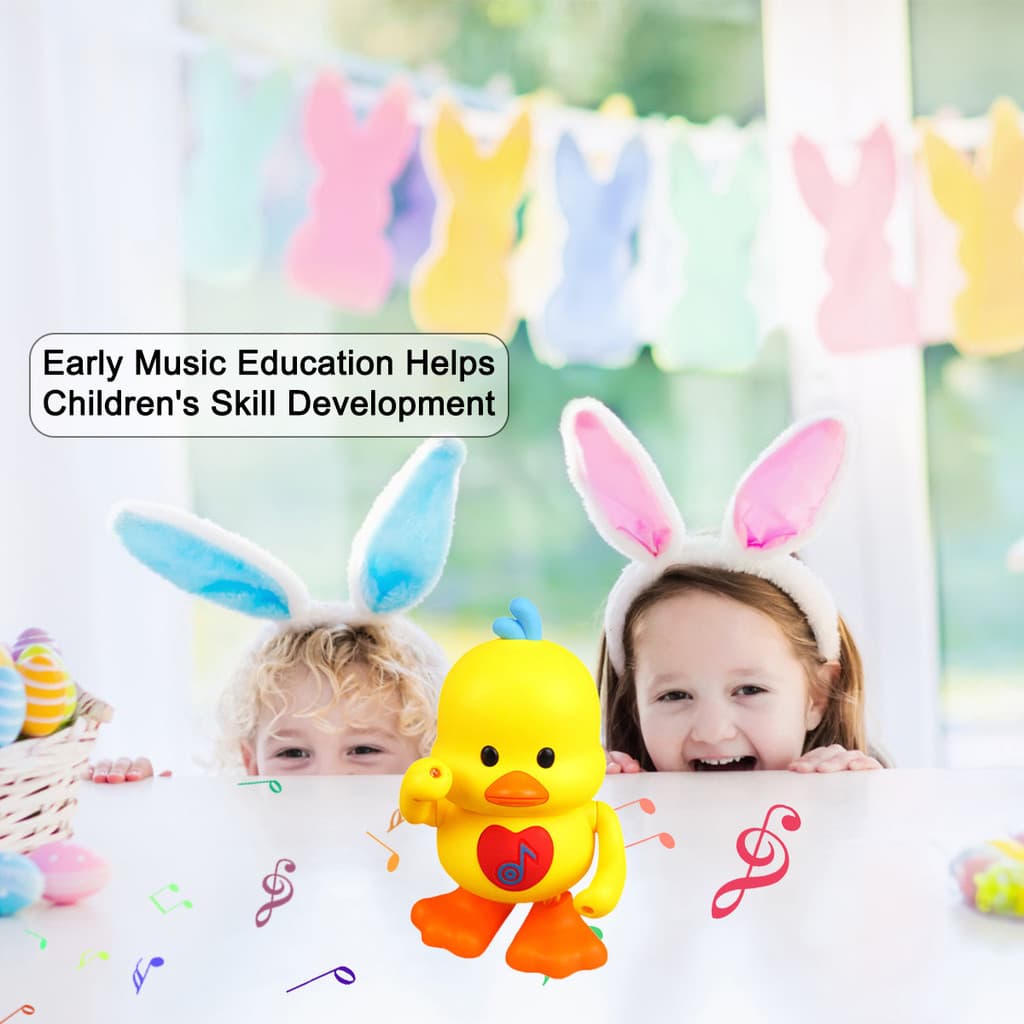 [wisdomt] Brinquedo De Corda Infantil Cantando E Dançando Pato Sem Bateria Animal Divertido Realista Que Pode Mover , Co