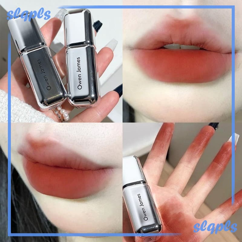 Owen James Brown Lip Glaze Matte Velvet Batom Escuro Clareador E Não Desbotado De Alto Valor