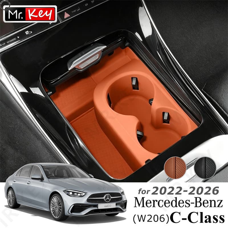 [Mr.Key] Inserção De Suporte De Copo Do Console Central Para 26 Novos Acessórios Internos Mercedes-Benz Classe C W206