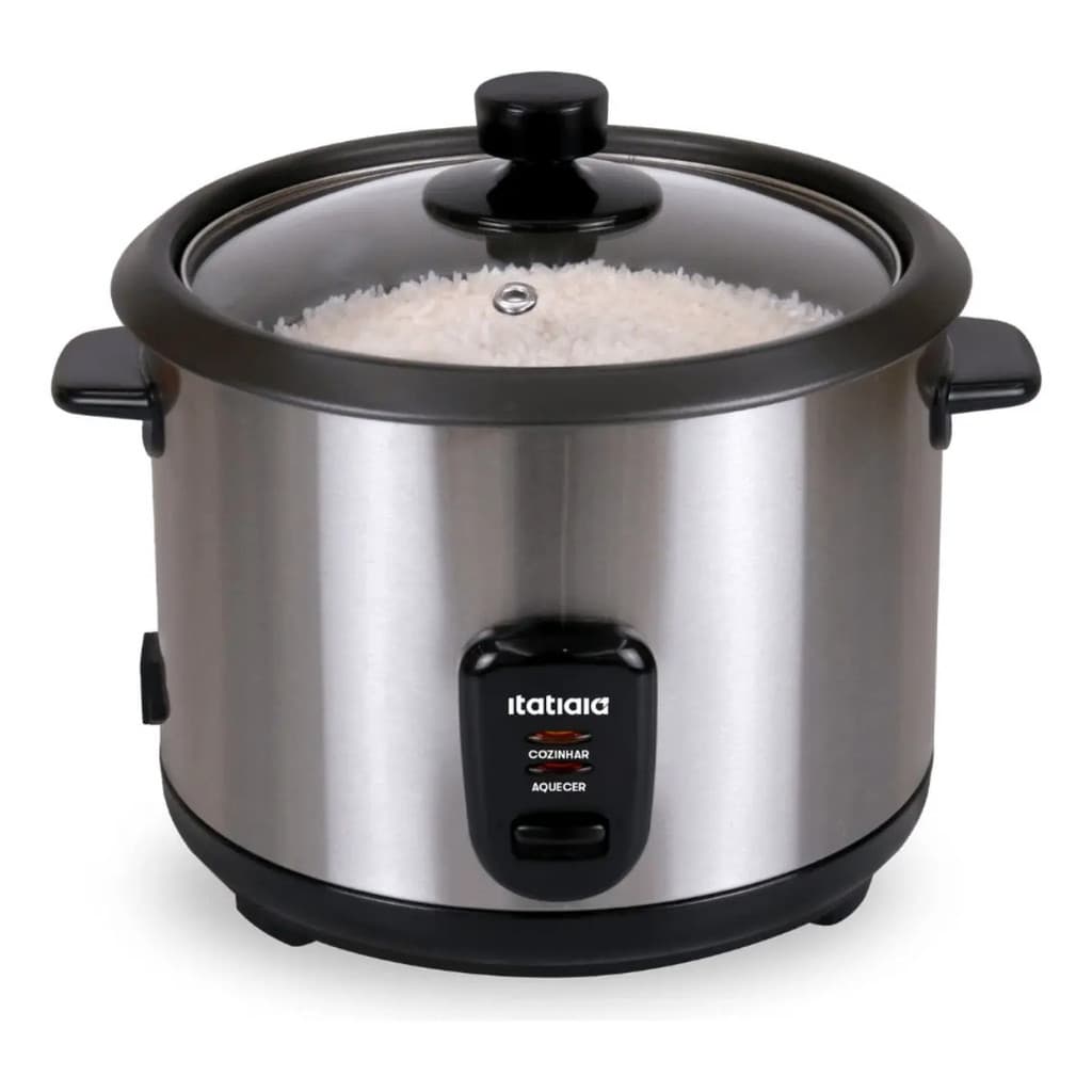 Panela Arroz Elétrica Itatiaia 8 Xícaras Inox Antiaderente