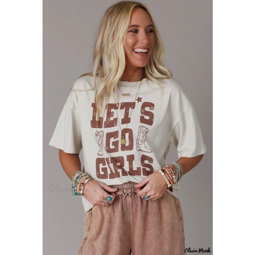 Max T-Shirt Country Estampada Camiseta Lest Go Girls feminina Look Boiadeira 100% Algodão