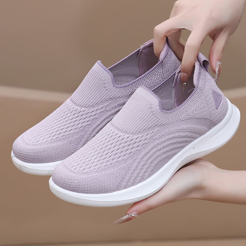 Novos Sapatos Slip-On Femininos para a Primavera, Sapatos Casuais para Caminhada, Tênis Personalizados da Moda, Sapatos
